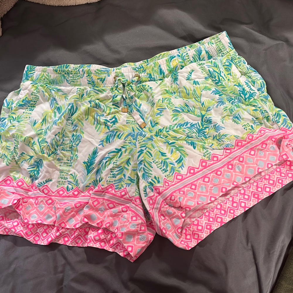 Lilly Pulitzer Pink and Green Shorts- Size M